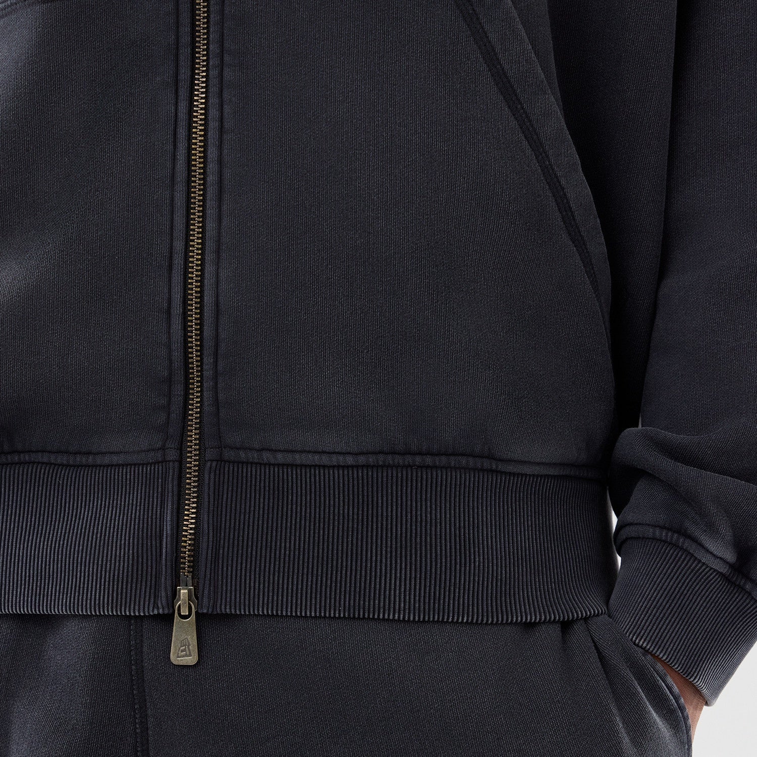 MLB Washed Full Zip Hoodie New York Yankees Black