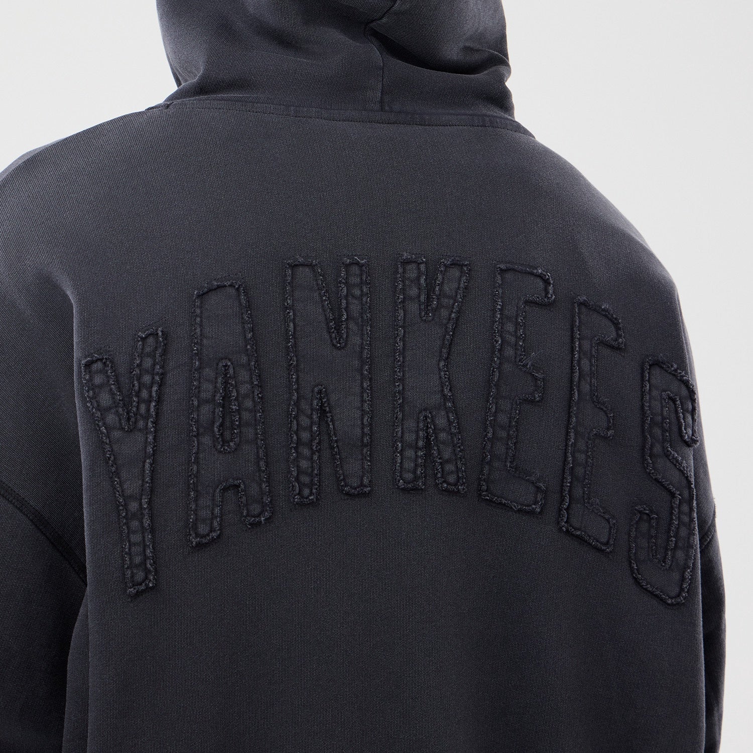 MLB Washed Full Zip Hoodie New York Yankees Black