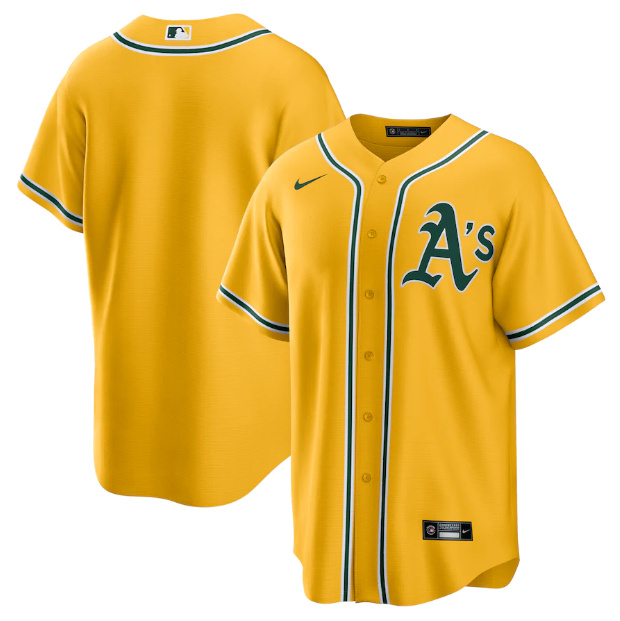 Oakland Athletics Replica Yellow Jersey
