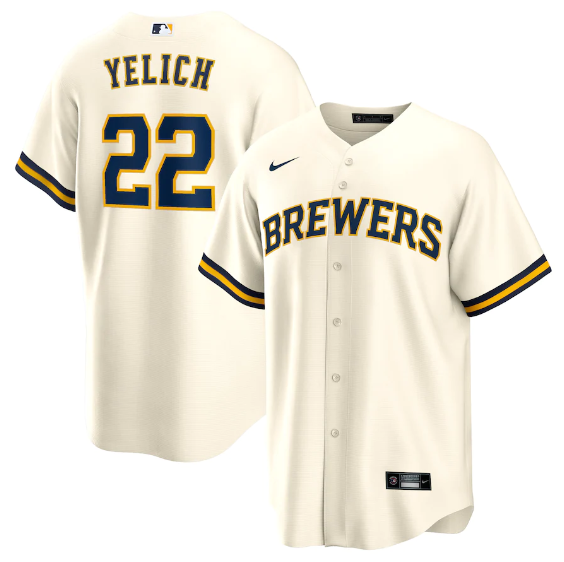 Milwaukee Brewers Replica Cream Jersey