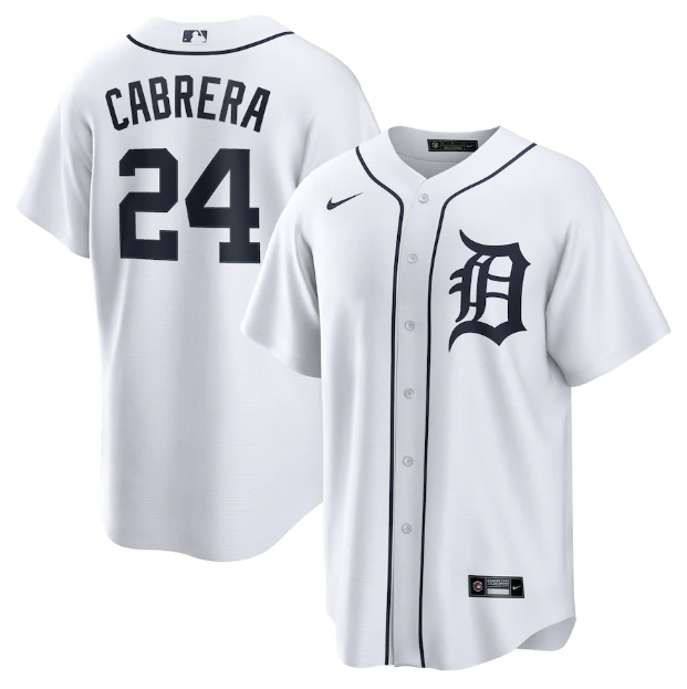 Detroit Tigers Replica White Jersey