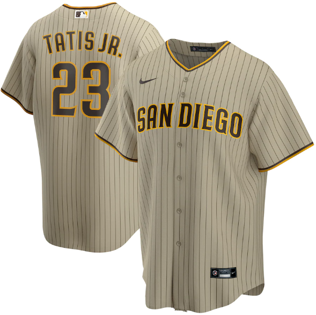 San Diego Padres Bege Replica Jersey